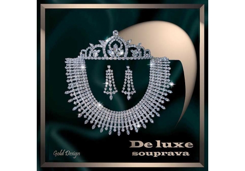 De luxe souprava - strass stříbřený